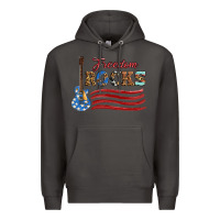 Smoke freedom rocks with guitar Premium Hoodie - Artiststas