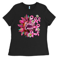 Breast Cancer Sunflower Ladies Tee | Teevron