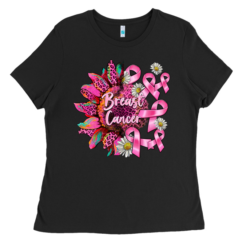 Breast Cancer Sunflower Ladies Tee by BarkalooDesign | Teevron