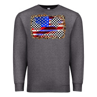 Charcoal Heather race american flag Premium Sweatshirt - Zillion Design Studio