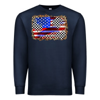 Navy race american flag Premium Sweatshirt - Zillion Design Studio