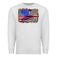 Oatmeal Heather race american flag Premium Sweatshirt - Zillion Design Studio