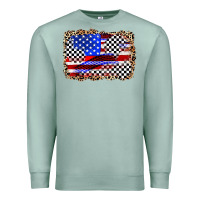 Seafoam race american flag Premium Sweatshirt - Zillion Design Studio