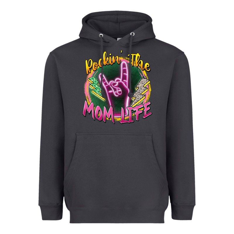 Rockin' The Mom Life Heavyweight Hoodie by Zillion Design Studio | Teevron