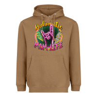 Toasted Coconut rockin' the mom life Heavyweight Hoodie - Zillion Design Studio
