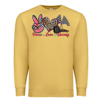 Antique Gold peace love racing Premium Sweatshirt - Zillion Design Studio