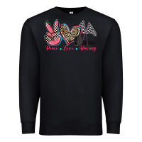 Black peace love racing Premium Sweatshirt - Zillion Design Studio