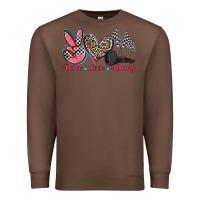 Chestnut peace love racing Premium Sweatshirt - Zillion Design Studio