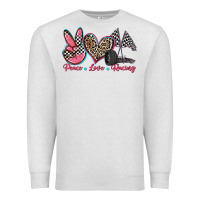 Oatmeal Heather peace love racing Premium Sweatshirt - Zillion Design Studio