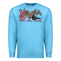 Ocean Blue peace love racing Premium Sweatshirt - Zillion Design Studio