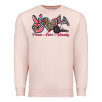 Pale Pink peace love racing Premium Sweatshirt - Zillion Design Studio
