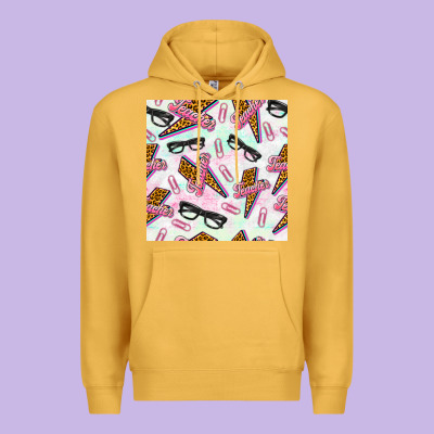 Teacher Thunderbolt And Glasses Premium Hoodie Designed By Bundleandbundleshop