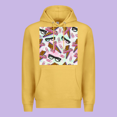 Teacher Thunderbolt And Glasses Premium Hoodie Designed By Bundleandbundleshop