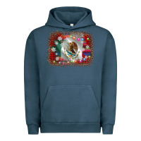Pigment Midnight Navy mexico flag christmas Urban Hoodie - AdoDesignShop