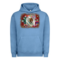 Pigment Pebble Blue mexico flag christmas Urban Hoodie - AdoDesignShop