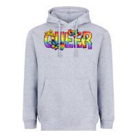 Heather Grey queer pride lgbtq Heavyweight Hoodie - texasbilliewilder