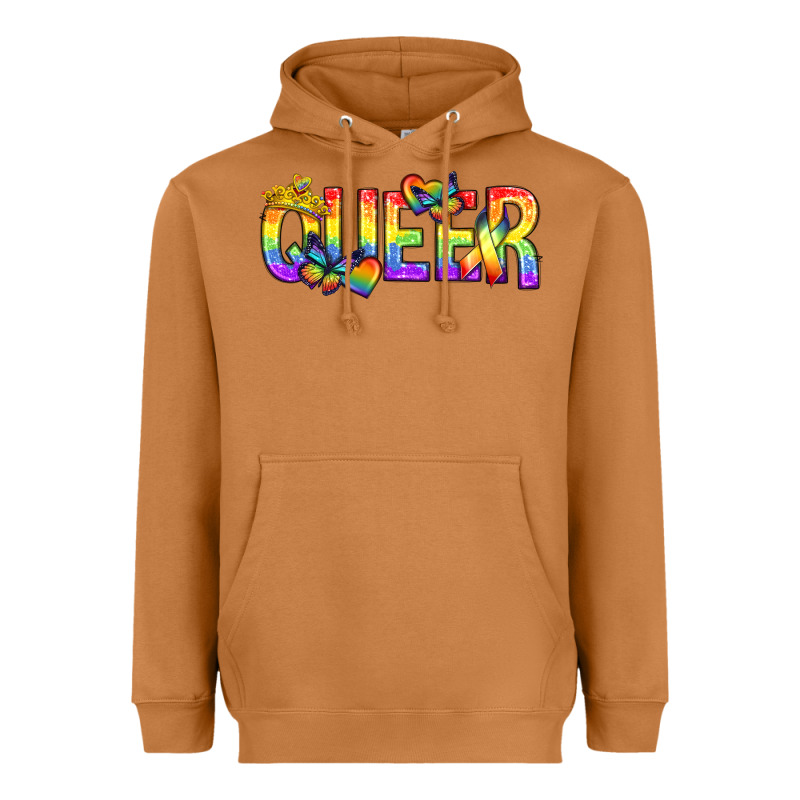 Queer Pride Lgbtq Heavyweight Hoodie by texasbilliewilder | Teevron