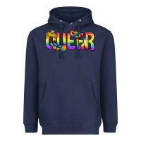 Navy queer pride lgbtq Heavyweight Hoodie - texasbilliewilder