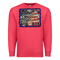 Cardinal american flag with cowhide background Premium Sweatshirt - RanaPortraitStore