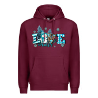 Burgundy love winter Premium Hoodie - AdoDesignShop