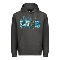 Charcoal Heather love winter Premium Hoodie - AdoDesignShop