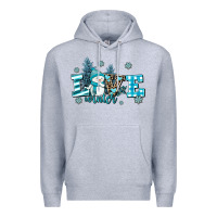 Heather Grey love winter Premium Hoodie - AdoDesignShop
