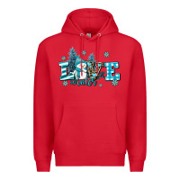 Red love winter Premium Hoodie - AdoDesignShop