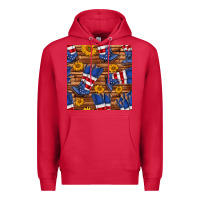 Cardinal america western boots and sunflower seamless pattern Premium Hoodie - BundleAndBundleShop