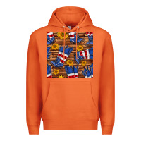 Carrot america western boots and sunflower seamless pattern Premium Hoodie - BundleAndBundleShop