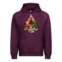 Mauve Wine arrowhead christmas trees Urban Hoodie - AdoDesignShop