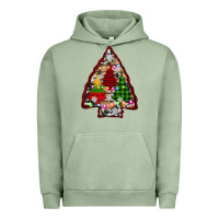 Pigment Oil Green arrowhead christmas trees Urban Hoodie - AdoDesignShop