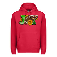 Cardinal joy with football ball and sunflower ado Premium Hoodie - AdoDesignShop