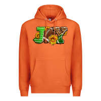 Carrot joy with football ball and sunflower ado Premium Hoodie - AdoDesignShop
