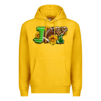 Lemon joy with football ball and sunflower ado Premium Hoodie - AdoDesignShop