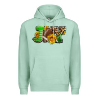 Seafoam joy with football ball and sunflower ado Premium Hoodie - AdoDesignShop