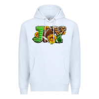 White joy with football ball and sunflower ado Premium Hoodie - AdoDesignShop