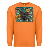 Carrot american bison wıth sunflower and gemstone Premium Sweatshirt - RanaPortraitStore