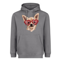 Storm Chihuahua dog with love glasses Heavyweight Hoodie - RanaPortraitStore