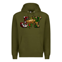 Army Green joy with baby jesus ado Premium Hoodie - AdoDesignShop