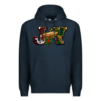 Navy joy with baby jesus ado Premium Hoodie - AdoDesignShop