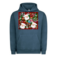 Pigment Midnight Navy santa christmas Urban Hoodie - AdoDesignShop