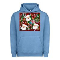 Pigment Pebble Blue santa christmas Urban Hoodie - AdoDesignShop