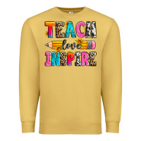 Antique Gold teach love inspire Premium Sweatshirt - Zillion Design Studio