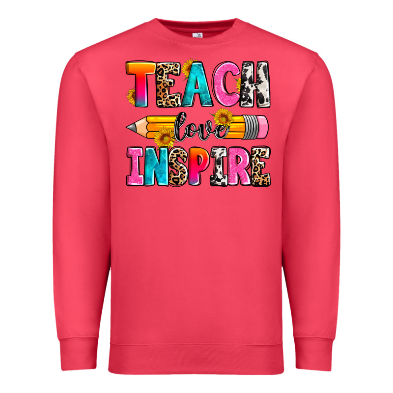 Teach Love Inspire Premium Sweatshirt by Zillion Design Studio | Teevron