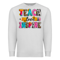 Dove Grey teach love inspire Premium Sweatshirt - Zillion Design Studio