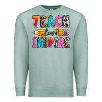 Seafoam teach love inspire Premium Sweatshirt - Zillion Design Studio