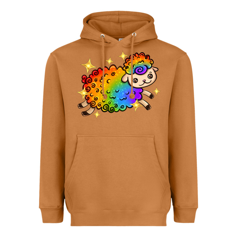 Rainbow Sheep With Star Heavyweight Hoodie by texasbilliewilder | Teevron