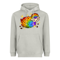 Moon Dust rainbow sheep with star Heavyweight Hoodie - texasbilliewilder