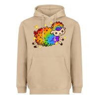 Mushroom rainbow sheep with star Heavyweight Hoodie - texasbilliewilder