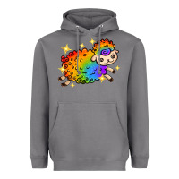 Storm rainbow sheep with star Heavyweight Hoodie - texasbilliewilder